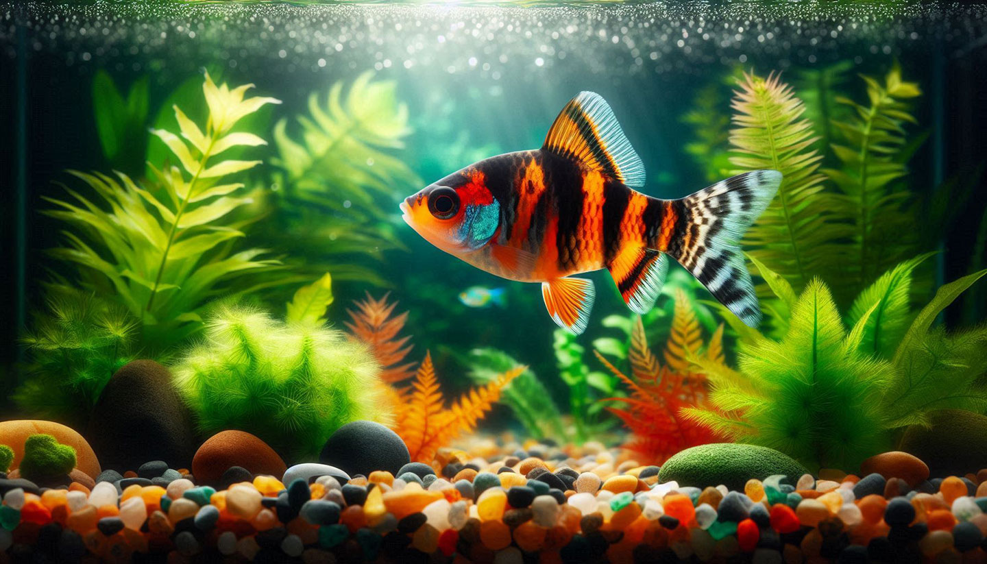 דגי נוי סומטרה (Barbus tetrazona / Tiger Barb) דגי נוי סומטרה (Barbus tetrazona / Tiger Barb)